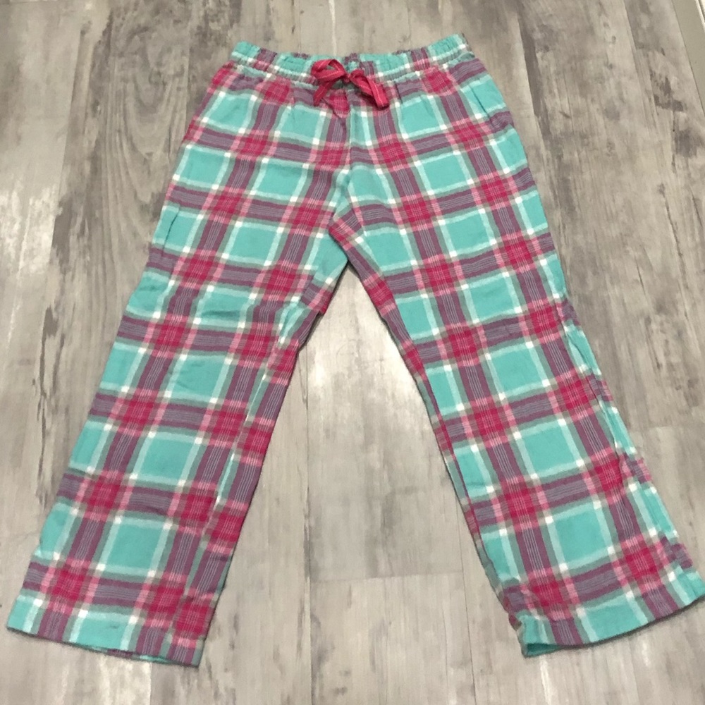 Plaid Baby Blue and Pink Pajama Pants - Picture 2 of 3